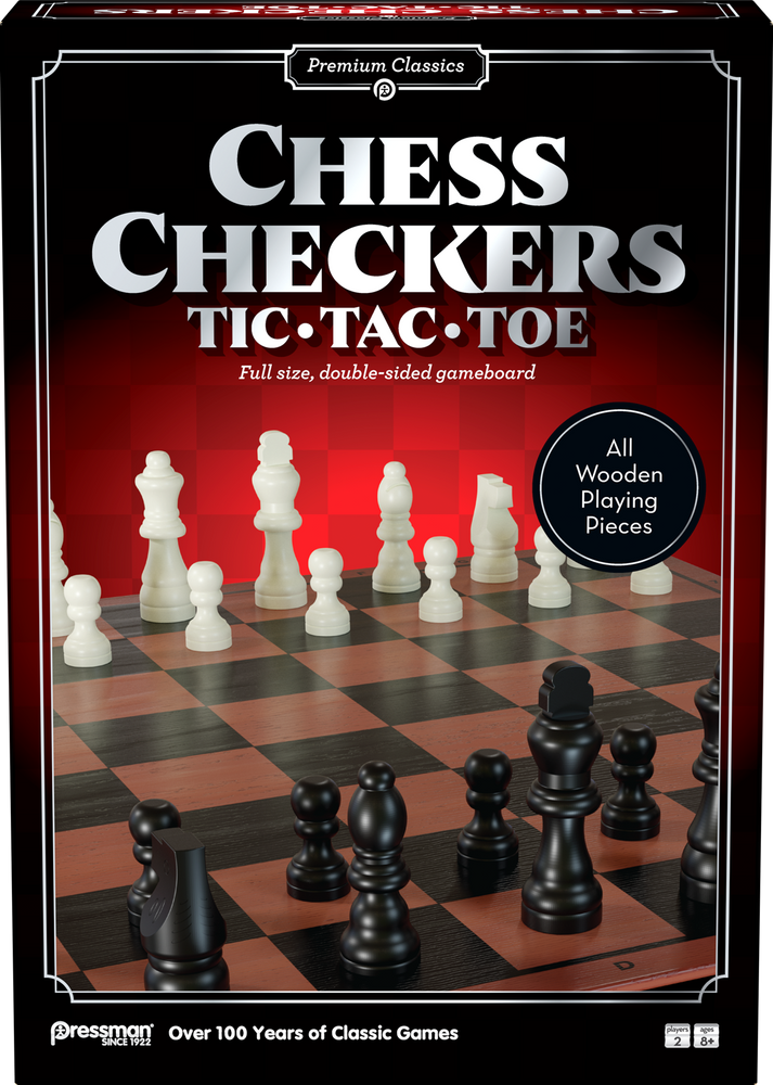 PRESSMAN PREMIUM CLASSICS: CHESS, CHECKERS, TIC TAC TOE