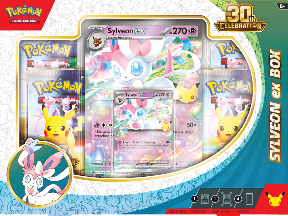 POKEMON 30TH CELEBRATION SYLVEON EX/GRENINJA EX BOX (LIMIT 1)