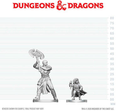 DND UNPAINTED MINIS WV29 GOLIATH BARBARIAN & HALFLING ROGUE