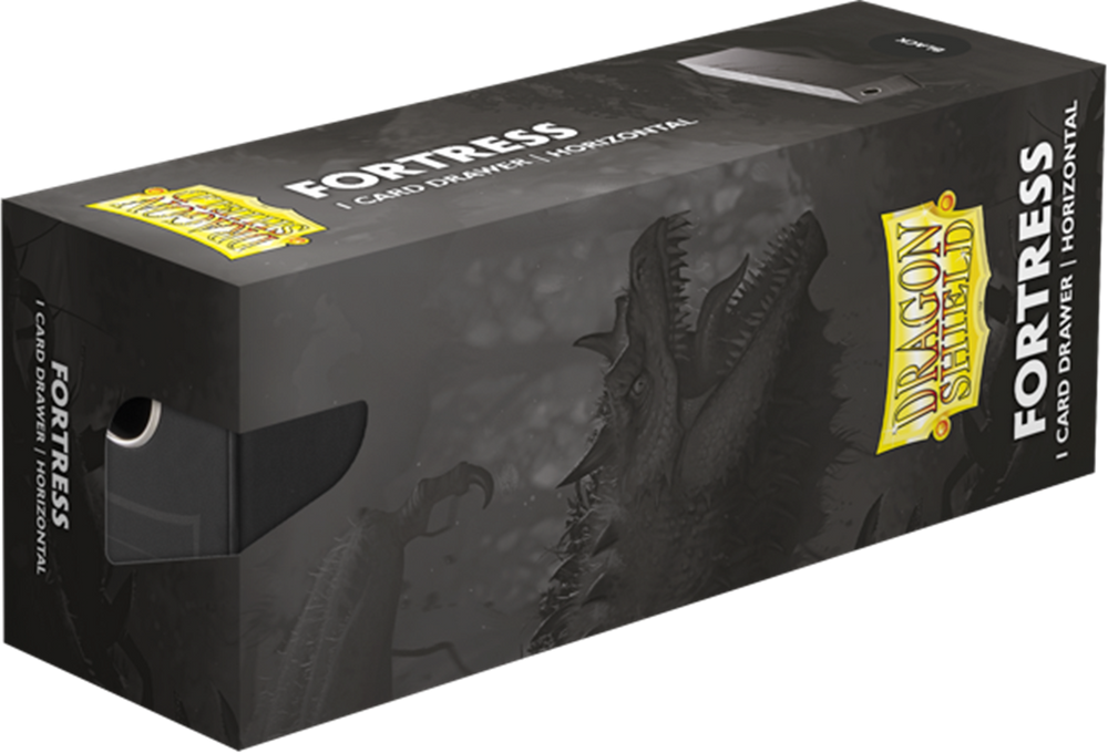 DRAGON SHIELD FORTRESS CARD DRAWERS 1 ROW BLACK