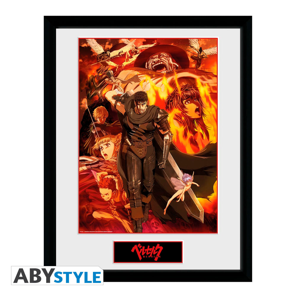 BERSERK FRAMED PRINT COLLAGE 12X16