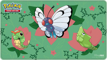 UP PLAYMAT POKEMON CATERPIE EVOLUTIONS STITCHED