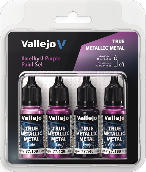 VALLEJO: TRUE METALLIC METAL AMETHYST PURPLE PAINT SET