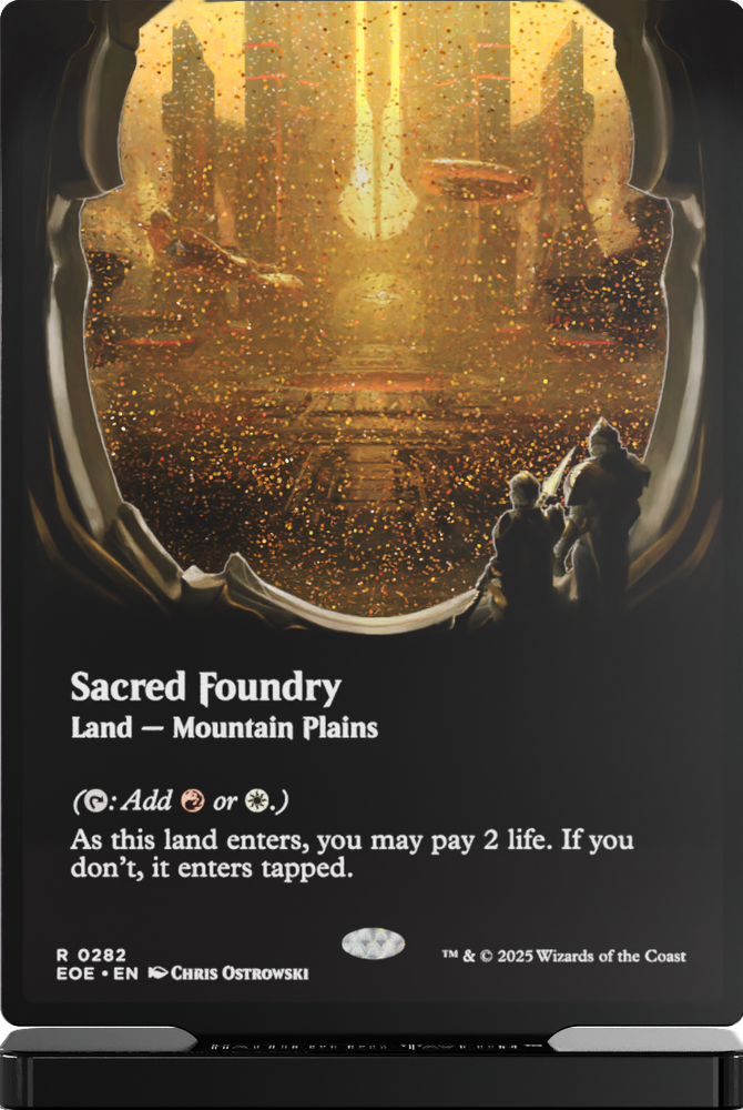 GATHERERS TAVERN MTG EDGE OF ETERNITIES SLABS SACRED FOUNDRY SLAB STANDEE