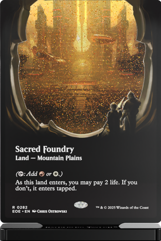 GATHERERS TAVERN MTG EDGE OF ETERNITIES SLABS SACRED FOUNDRY SLAB STANDEE