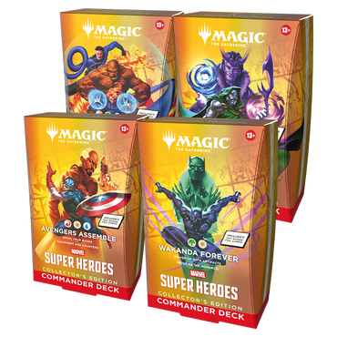 MTG MARVEL SUPER HEROES COMMANDER COLLECTORS EDITION SET OF 4