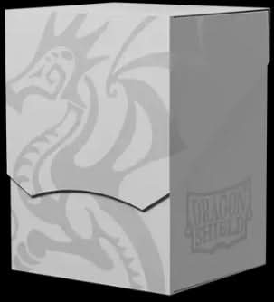 DRAGON SHIELD DECK SHELL ASHEN WHITE/BLACK REVISED