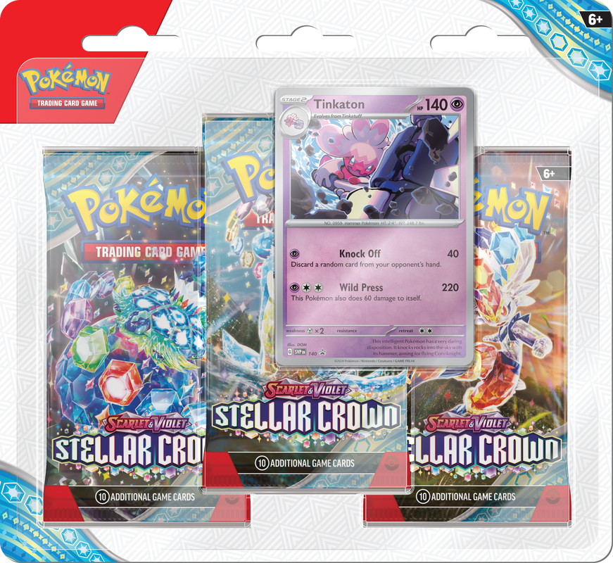 POKEMON SV7 STELLAR CROWN 3-PACK BLISTER