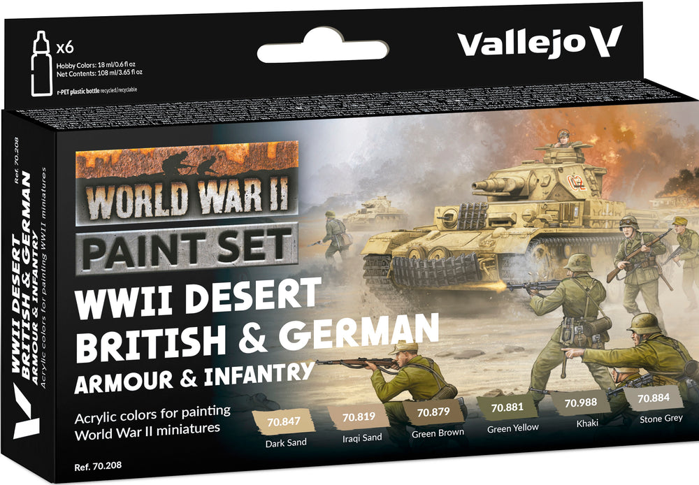 VALLEJO: GAME COLOR DESERT BRITISH & GERMAN ARMOUR & INFANTRY