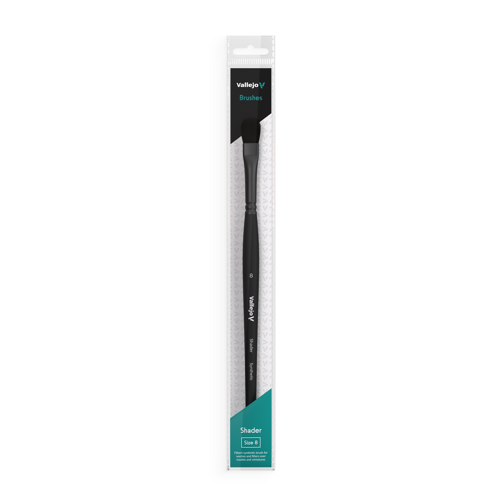 VALLEJO: FILBERT SHADER FLAT SYNTHETIC BRUSH NO. 8