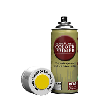 THE ARMY PAINTER COLOUR PRIMER: DAEMONIC YELLOW SPRAY