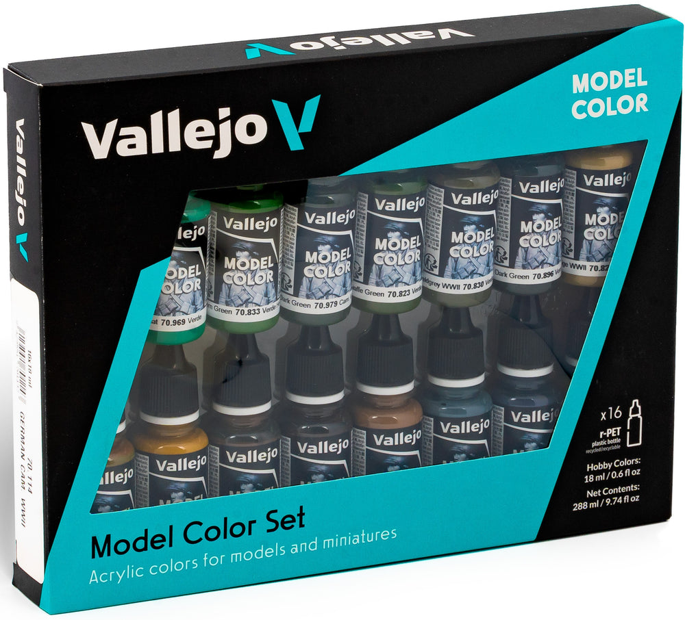 VALLEJO: 16 COLOR SET GERMAN CAMOUFLAGE WWII