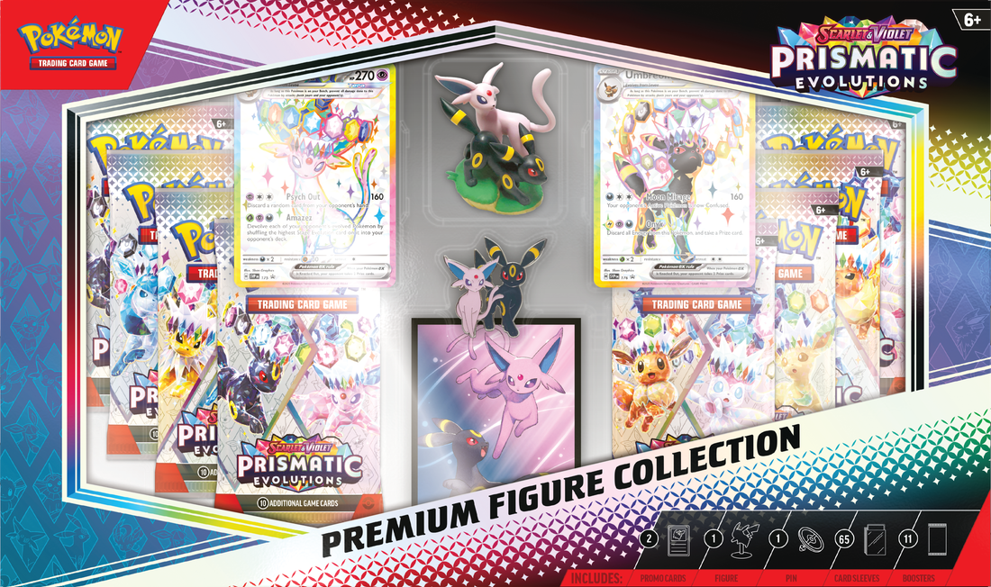 POKEMON SCARLET AND VIOLET PRISMATIC EVOLUTIONS PREMIUM FIGURE COLLECTION PRE ORDER ^ SEPT 26 (LIMIT 1)