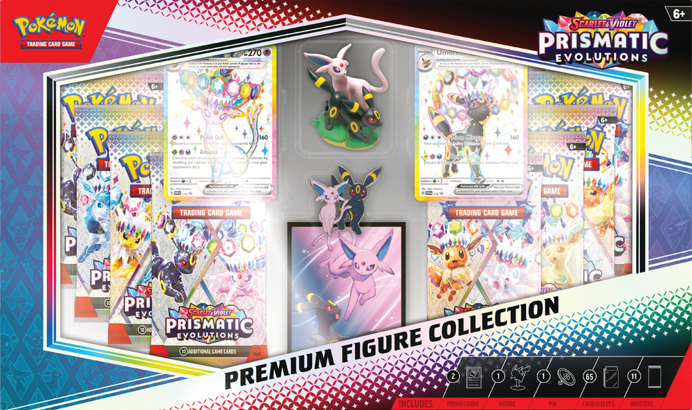 POKEMON SCARLET AND VIOLET PRISMATIC EVOLUTIONS PREMIUM FIGURE COLLECTION (LIMIT 1)