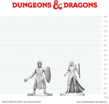 DND UNPAINTED MINIS WV29 BLACK GAUNTLET & ZHENTILAR PALADIN OF BANE