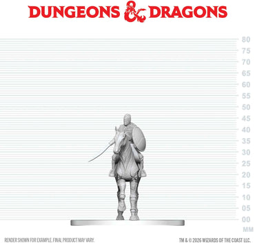 DND UNPAINTED MINIS WV29 NIMBLEWRIGHT STEED WITH RIDER