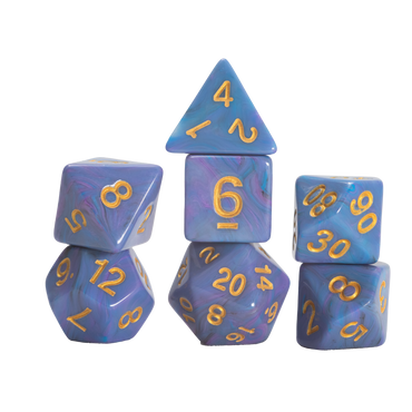 SD POLYHEDRAL BLUE UNICORN 7-DIE SET