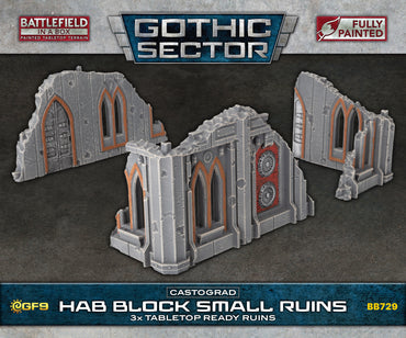 BATTLEFIELD IN A BOX: GOTHIC SECTOR CASTOGRAD HAB BLOCK SMALL RUINS