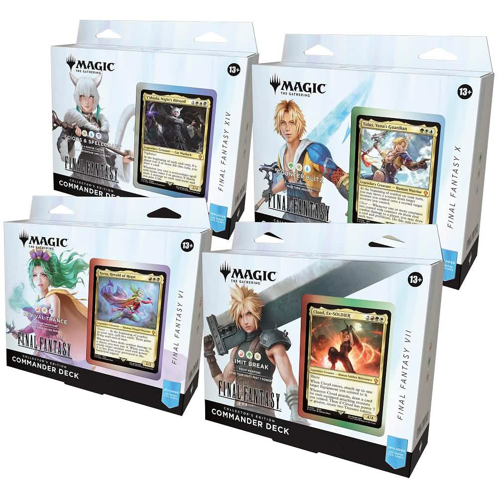 MTG FINAL FANTASY COLLECTOR COMMANDER SET OF 4