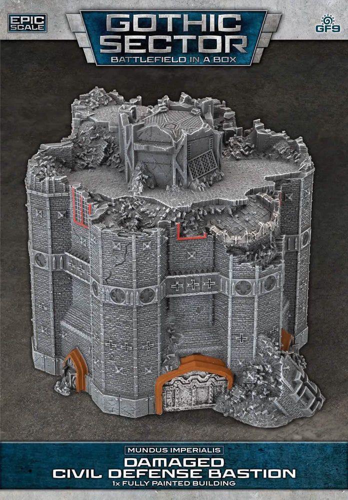 BATTLEFIELD IN A BOX: MUNDUS IMPERIALIS CIVIL DEFENSE BASTION DAMAGED