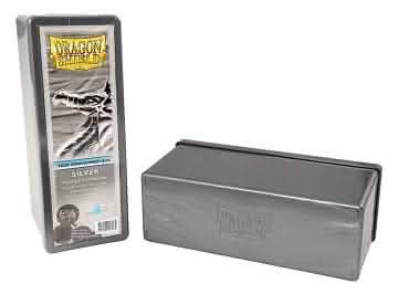 DRAGON SHIELD FOUR COMPARTMENT STORAGE BOX SILVER
