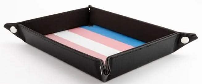 FOLD UP DICE VELVET TRAY PRIDE TRANSGENDER