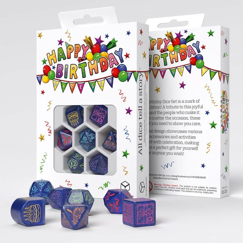 HAPPY BIRTHDAY DICE SET STREAMERS