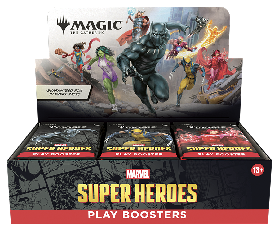 MTG MARVEL SUPER HEROES PLAY BOOSTER BOX PRE ORDER ^ JUN 26/26