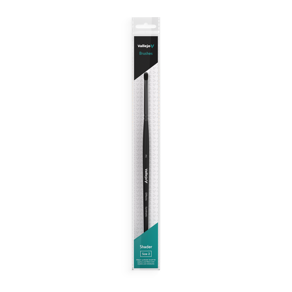 VALLEJO: FILBERT SHADER FLAT SYNTHETIC BRUSH NO. 2