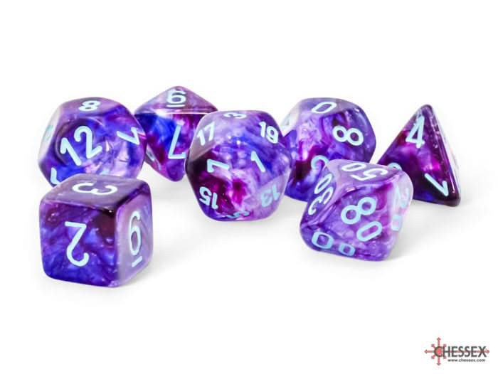 NEBULA 7-DIE SET MEGA-HEDRAL NOCTURNAL/TURQUOISE LUMINARY