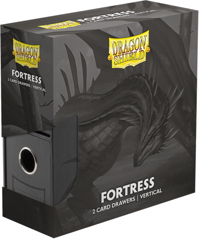 DRAGON SHIELD FORTRESS CARD DRAWERS VERTICAL 2 ROW BLACK