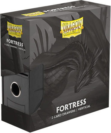DRAGON SHIELD FORTRESS CARD DRAWERS VERTICAL 2 ROW BLACK