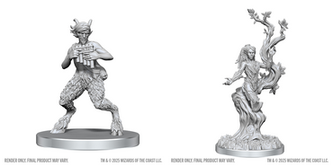 DND UNPAINTED MINIS WV28 SATYR & DRYAD