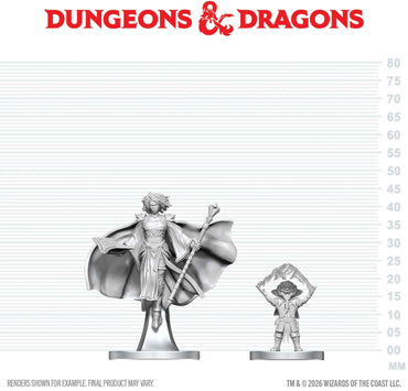 DND UNPAINTED MINIS WV29 GNOME WARLOCK & AASIMAR WIZARD