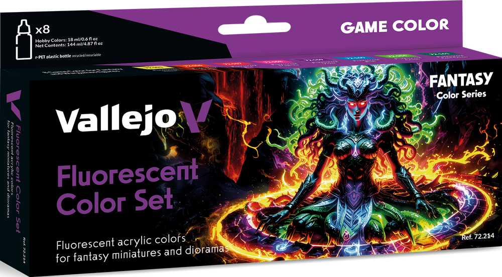 VALLEJO: GAME COLOR FLUORESCENT COLOR SET