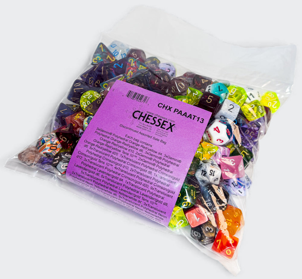 BAG OF DISCONTINUED DICE ASSORTMENT