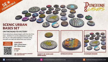 DUNGEONS AND LASERS SCENIC URBAN BASES SET