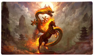DRAGON SHIELD PLAYMAT WITH TUBE FIRE HORSE