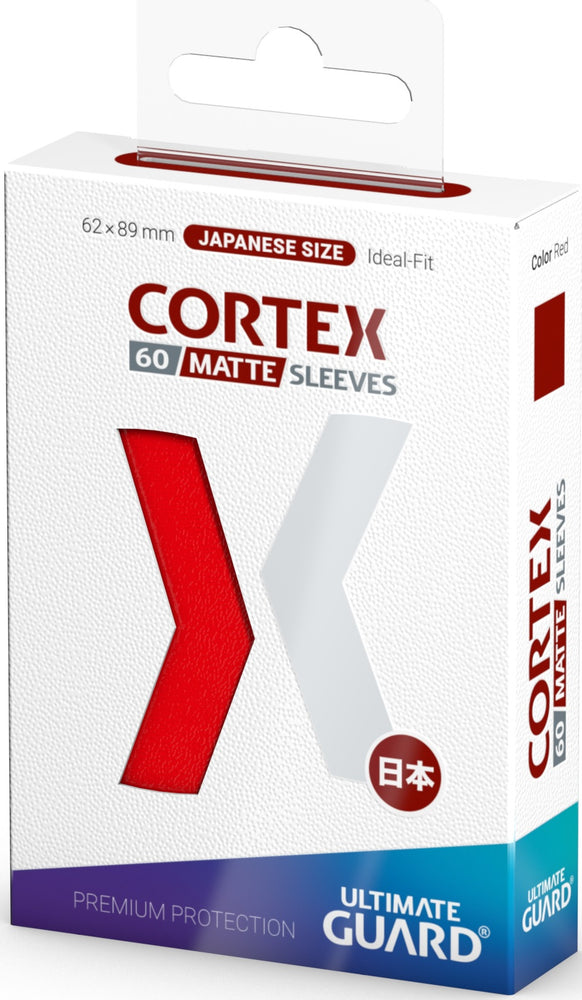 UG SLEEVES CORTEX JAPANESE SIZE MATTE RED 60CT