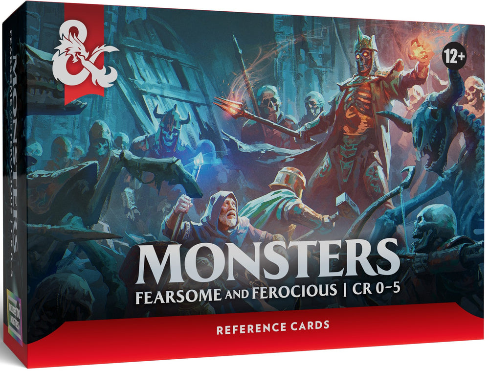 DND RPG REFERENCE CARDS MONSTERS FEARSOME AND FEROCIOUS