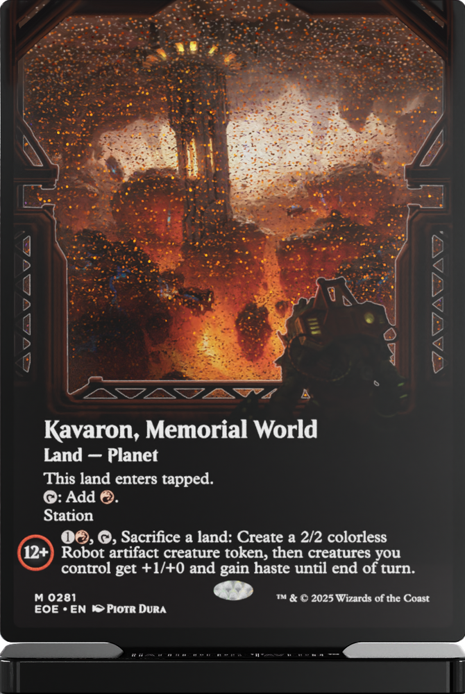GATHERERS TAVERN MTG EDGE OF ETERNITIES SLABS KAVARON, MEMORIAL WORLD SLAB STANDEE