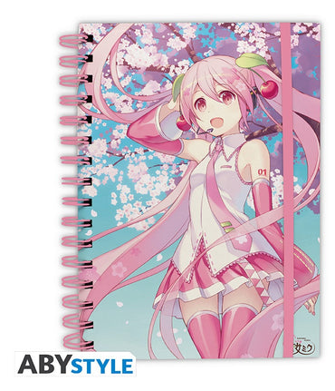 HATSUNE MIKU NOTEBOOK A5 SPIRALE CHERRY BLOSSOM