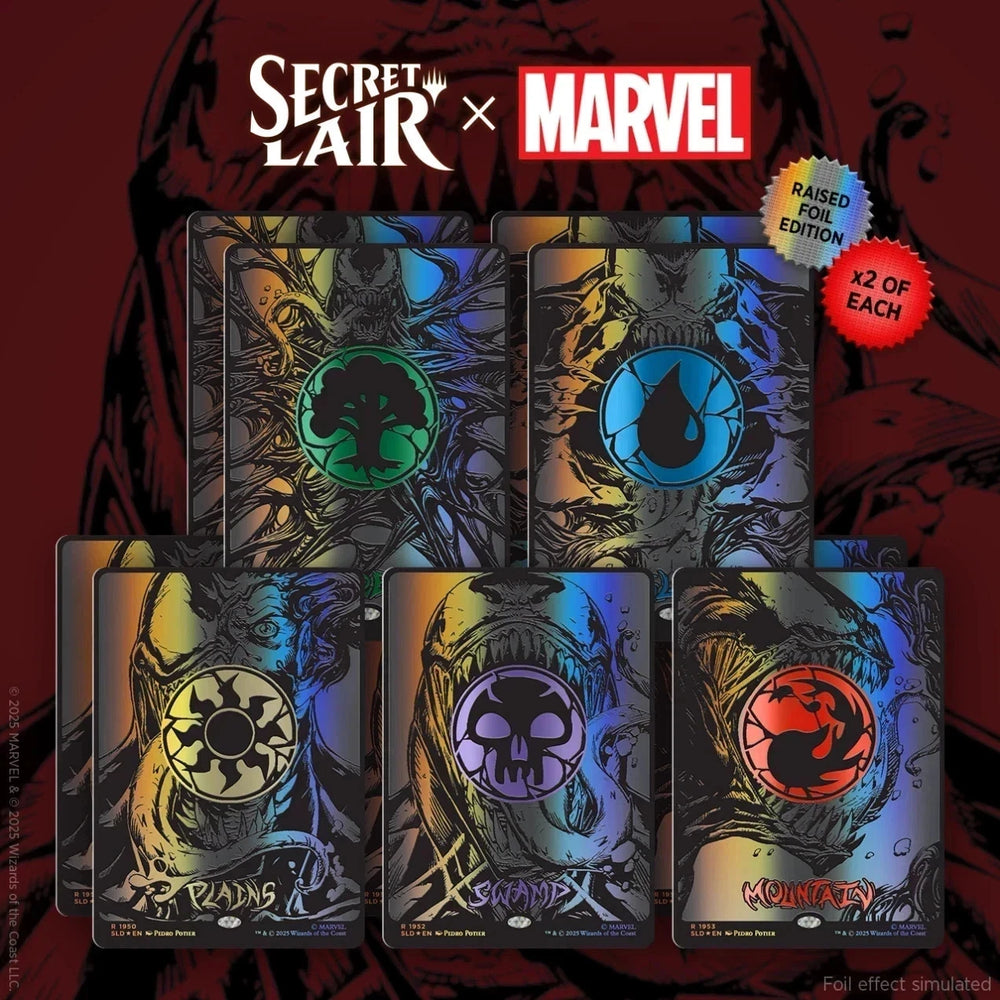 MTG SECRET LAIR X MARVEL SPIDER-MAN: MANA SYMBIOTE RAISED FOIL EDITION