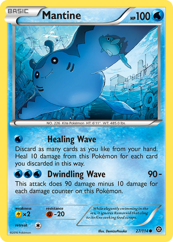 Mantine (27/114) [XY: Steam Siege]