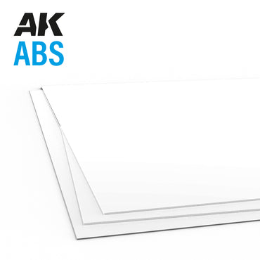 AK Interactive ABS Sheet - 0.7mm thickness x 245 x 195mm x 2 units