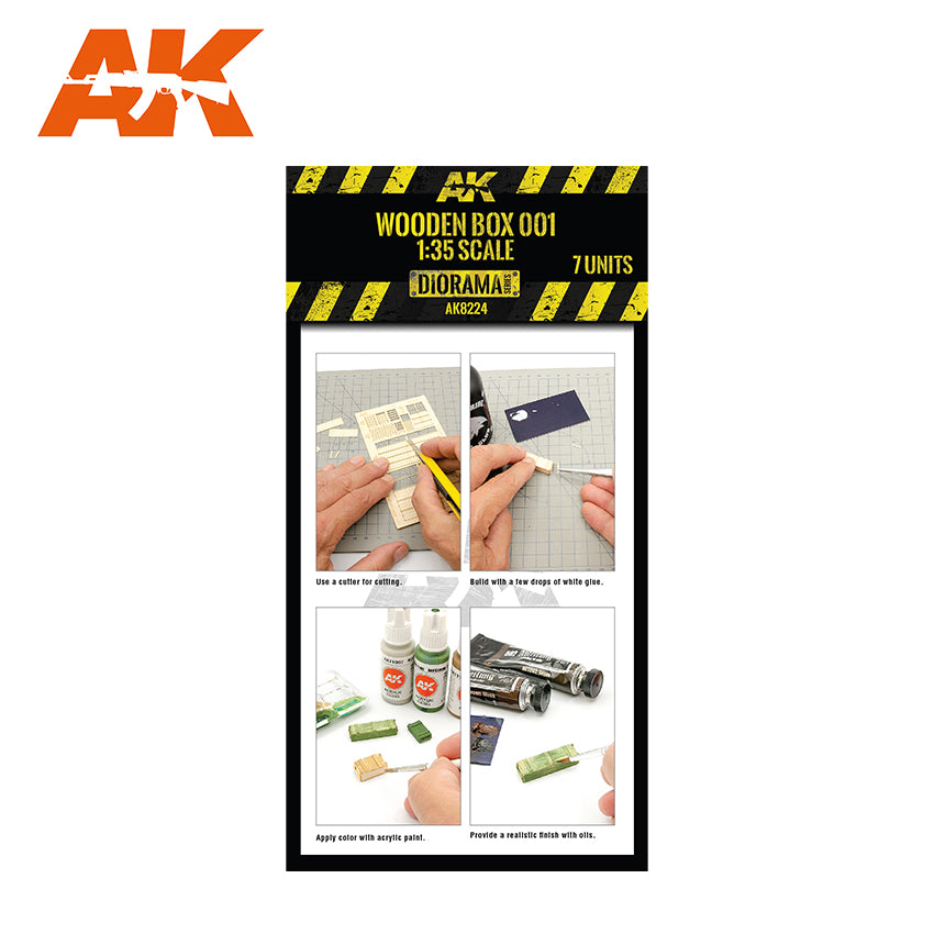 AK Interactive Laser Cut Wooden Box 001 / 1:35 7, Units