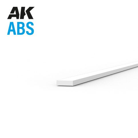 AK Interactive ABS Strip - 0.25 x 1.00 x 350mm x 10 units