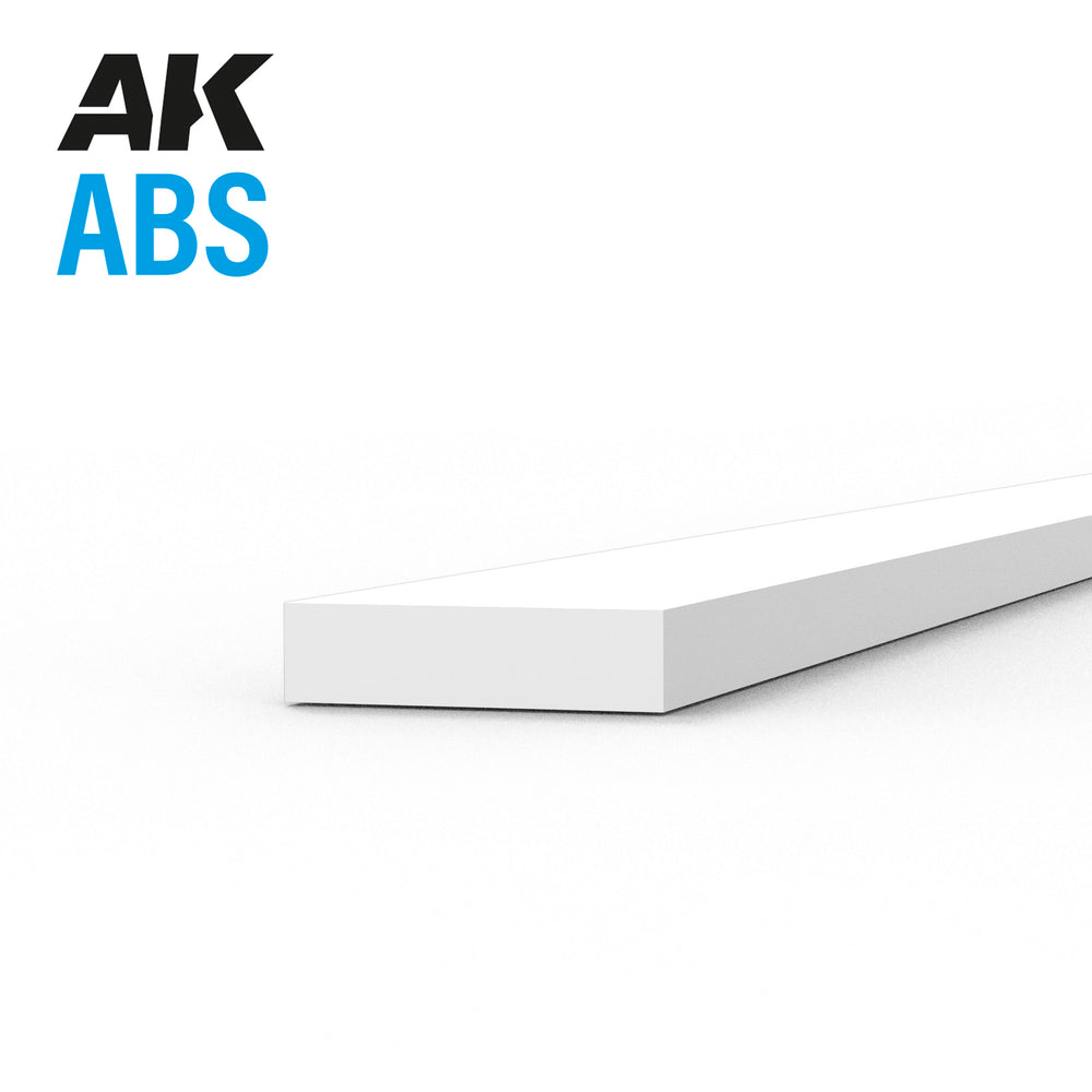 AK Interactive ABS Strip - 0.75 x 3.00 x 350mm x 10 units