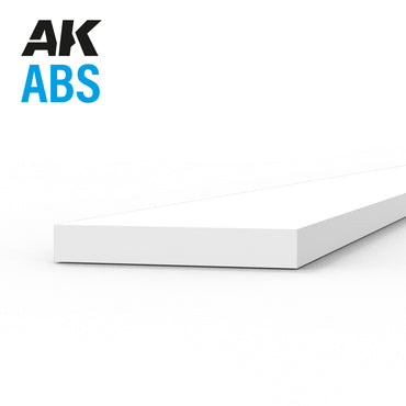 AK Interactive ABS Strip - 0.75 x 5.00 x 350mm x 10 units