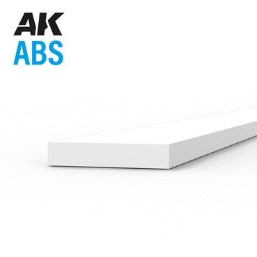 AK Interactive ABS Strip - 0.75 x 4.00 x 350mm x 10 units